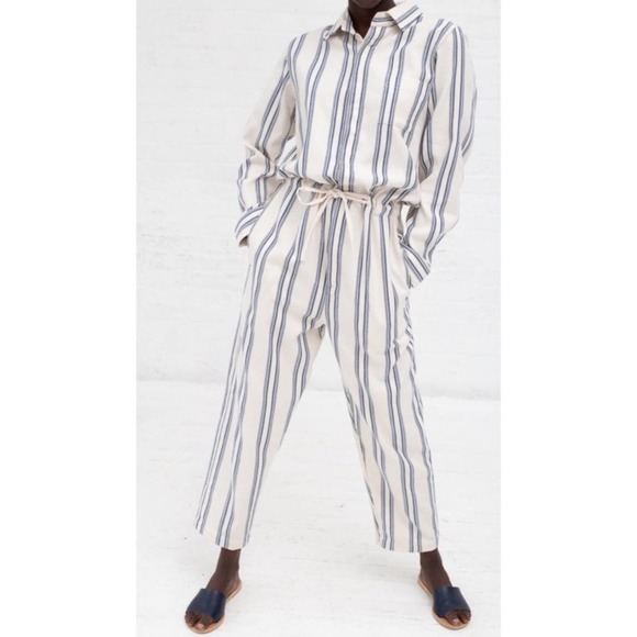 Marrakeshi Life Mikael Striped Utility Boilersuit Jumpsuit S 4/6 Blush C… - Picture 2 of 9